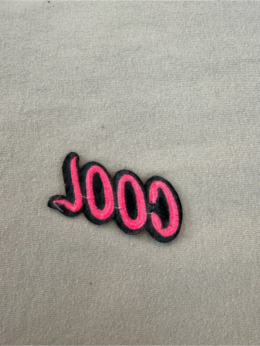 COOL Pink Embroidered Patch for Kids Accessories
